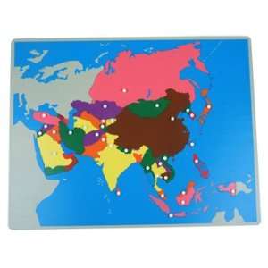  Montessori Asia Puzzle Map with Labeled and Unlabeled 