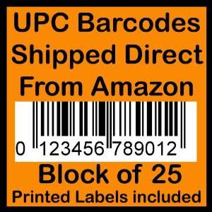   Code Number (25 certified UPC bar codes) with labels