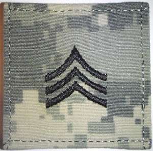 US Army ACU Rank E 5 Sergeant Velcro Uniform Patch New  