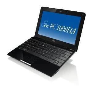  ASUS Eee PC 1008HA Seashell 10.1 Pearl Black Netbook 