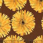 Yellow Floral Brown Bliss Fabric Annabel