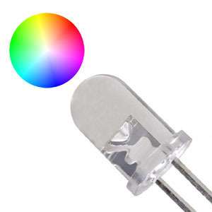 5000mcd Common Anode RGB FAST Flash LED with Resistor  