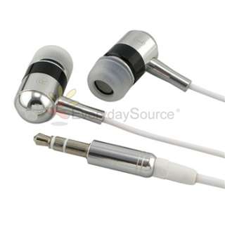 new generic universal 3 5mm in ear stereo headset silver black 