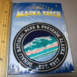 Embroidered Alaska Patch Denali National Park est 1917  