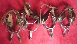 LOT x4 old SPURS West Western Horse Rider Tack Cowboy vintage Cowgirl 
