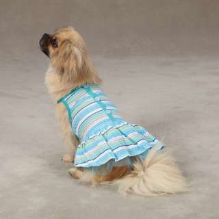 ZACK & ZOEY STRIPED SEERSUCKER PET DRESS DOG SKIRT NEW  