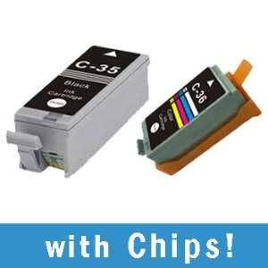   pk PGI 35 / CLI 36 Black Compatible Color Ink w/ Chips Electronics