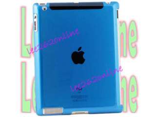 For iPad 2 Hard Case Work With Apple Smart Cover Blue  
