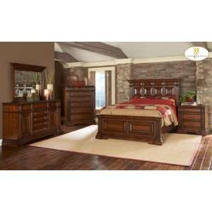 Rexburg Collection Brown Bedroom Set (Queen Size Bed, Nightstand 
