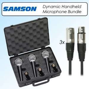   Microphone 3 PACK Bundle With 3 XLR XLR Mic Cables: Electronics
