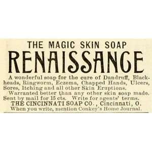   Renaissance Soap Eczema Ringworm Dandruff Medical   Original Print Ad