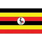 Uganda Flag On Stick Poly 4in x 6in
