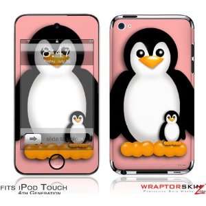  iPod Touch 4G Skin   Penguins on Pink by WraptorSkinz 