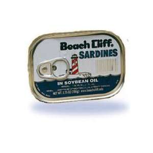 Beach Cliff Sardines in Soybean Oil 3.75oz 8pack  Grocery 