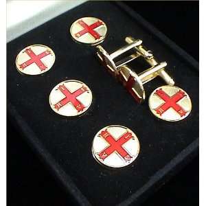 Masonic RCC Red Cross of Constantine Button Covers Set 