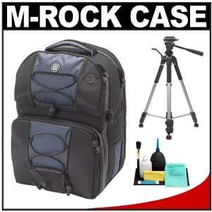  / Laptop Backpack (Navy/Black) + Tripod + Accessory Kit for Canon 