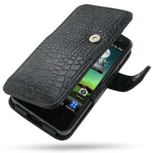  PDair B41 Black Crocodile Leather Case for LG Optimus 2X 