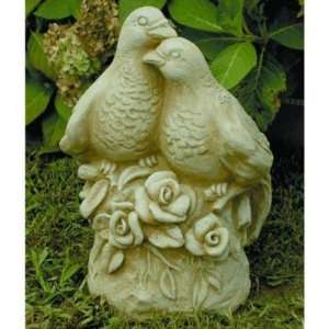  Brookfield Love Birds Garden Statue, Sandstone/Moss Patio 