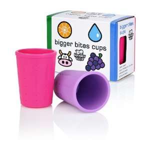    Kinderville Bigger Bites Cups (Set of 2, Pink/Purple) Baby