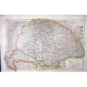   ANTIQUE MAP c1897 BOSNIA TRANSYLVANIA GALICIA SERVIA CROATIA SLAVONIA