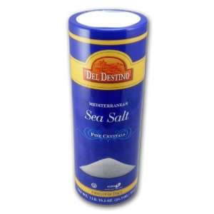 Del Destino Mediterranean Sea Salt, Fine Crystals, 26.5oz Shaker