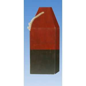 Wooden Red Square Buoy 9   Wooden Floats & Buoys   Nautical Decor 