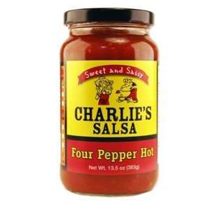 Four Pepper Hot Salsa Charlies Salsa  Grocery & Gourmet 