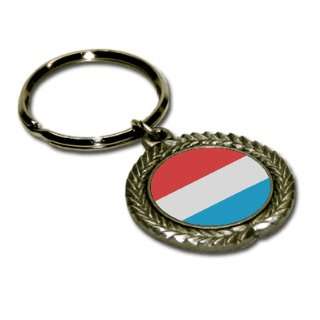  Luxembourg Flag Pewter Key Chain