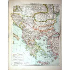   Map C1893 Balkan Peninsula Morea Crete Asian Minor Albania: Home