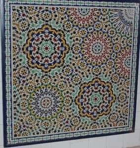 Moroccan mosaic tiles art wall display / decor  