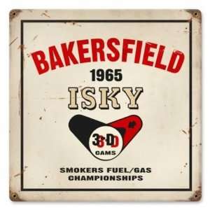  Bakersfield Isky Drag Race Vintage Metal Sign 1965: Home 