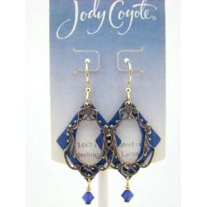  Jody Coyote Twilight Blue Dangle Stone Earrings: Jewelry