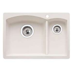   511 660 Bar Sink Double Bowl Composite Self Rimming Two Hole Biscuit