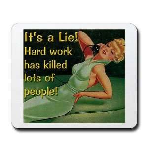  retro work Funny Mousepad by 