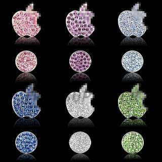 Royal Stone Deco Home Button/Logo Cubic Sticker for iPhone 4/4S/3/3GS 