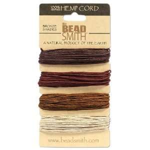  Natural Hemp Twine Bead Cord .7mm Four Earth Tone Color 