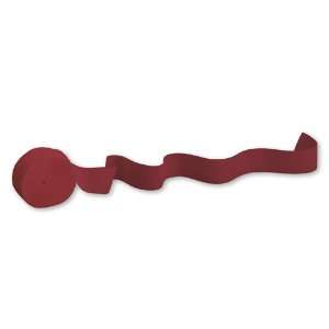  Burgundy Party Streamers   81 Feet