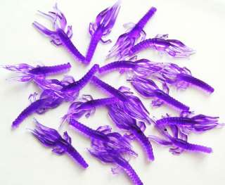 15+ Trout Bass Crappie Purple Micro Shrimp Lures NEW  