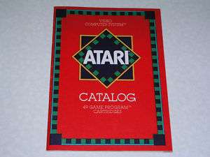 Atari game catalog CO16725 Rev. E 1982  near mint  2600  