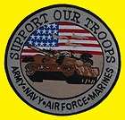 Support Our Troops Army Navy Marines Air Force Patch wi