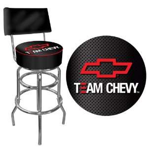   Global Team Chevy Racing Padded Bar Stool With Back: Sports & Outdoors