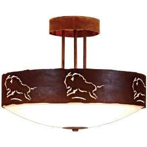  Ridgecrest Collection Bison 17 Wide Ceiling Light: Home 
