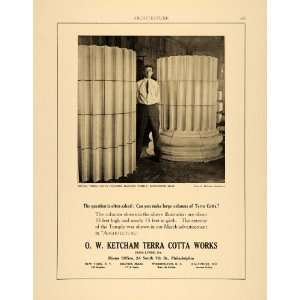  1915 Ad Ketcham Terra Cotta Works Masonic Temple George C 