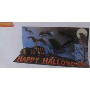   Greeting Card Halloween Haunted Bats Pop Up