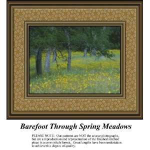  Barefoot Through Spring Meadows Cross Stitch Pattern PDF 