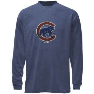 Chicago Cubs Big Time Play Garment Dye Long Sleeve T Shirt by Majestic 