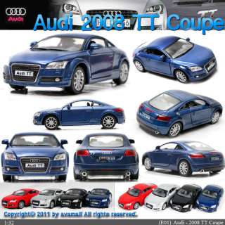 Audi 2008 TT Coupe 1:32 Color selection Diecast Mini Cars Toys 