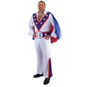 Lets Party By Elope Evel Knievel Adult Costume / Red/White/Blue   Size 