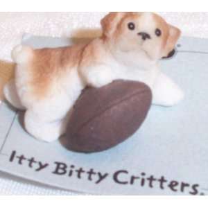  Miniature Football Bulldog Figurine