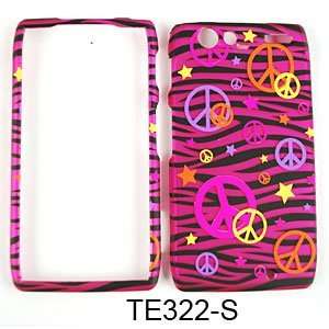  Trans. Design. Colorful Peace Signs on Pink Zebra: Cell 
